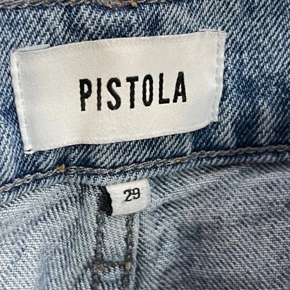 Pistola Turner High Rise Utility Barrel Jean Light Wash Provence Wide Leg 29 - Picture 5 of 5